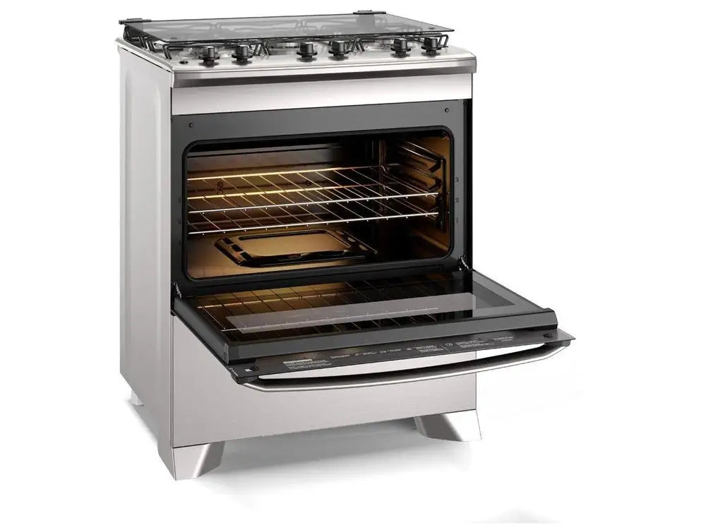 Electrolux 5-Burner Stainless Steel Gas Range – Efficient Inox Grey, Bivolt (FE5IG)