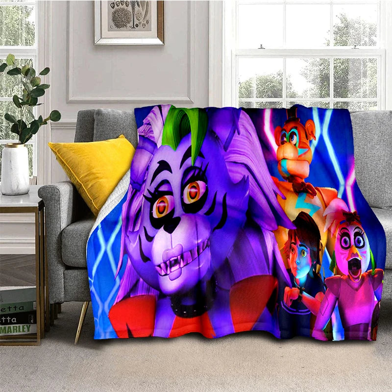 FNAF Freddy Flannel Throw Blanket – Soft, Warm & Anti-Pilling, Multiple Sizes