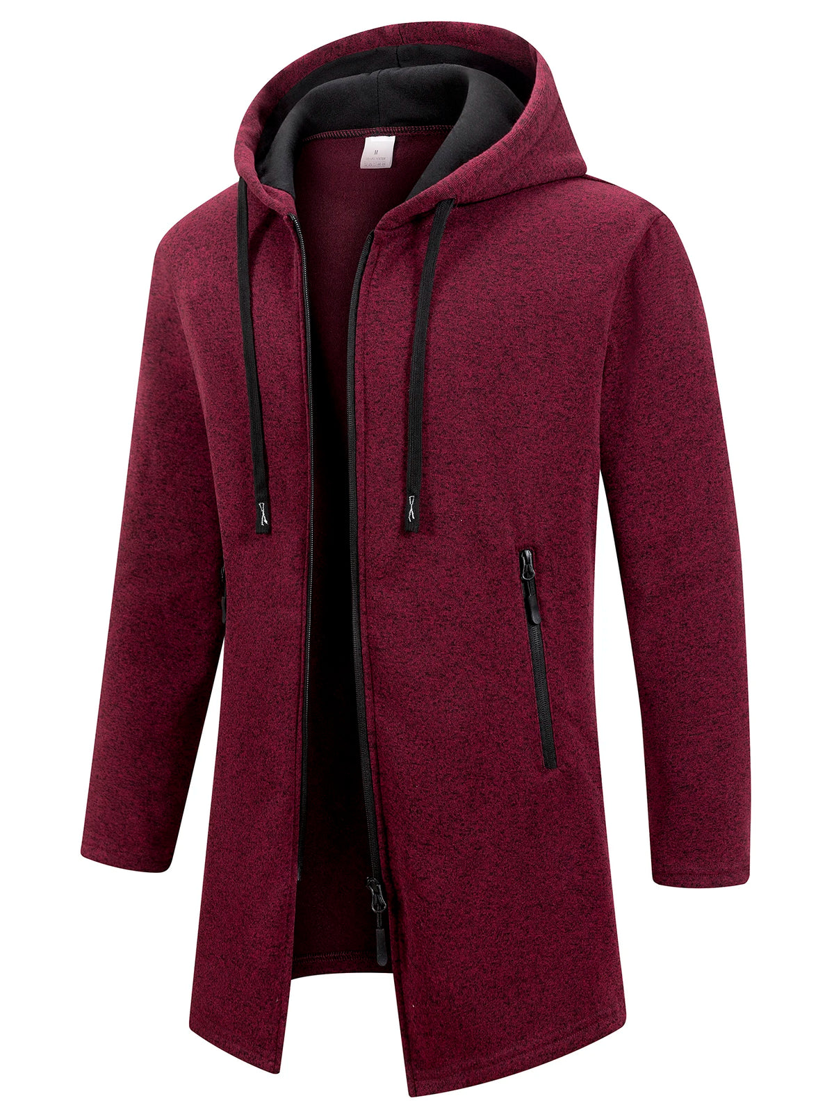 Men's Fleece Zip-Up Hoodie Jacket – Warm Knit Outerwear, S–3XL, 6 Colors