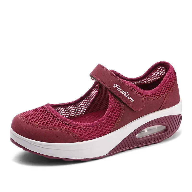 Women's Air Mesh Hook-and-Loop Casual Shoes