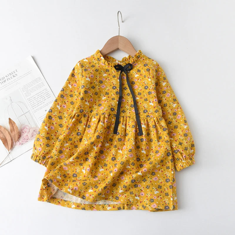 Girls Floral Princess Dress — Casual Flower Costume Dress (2–8 Years)