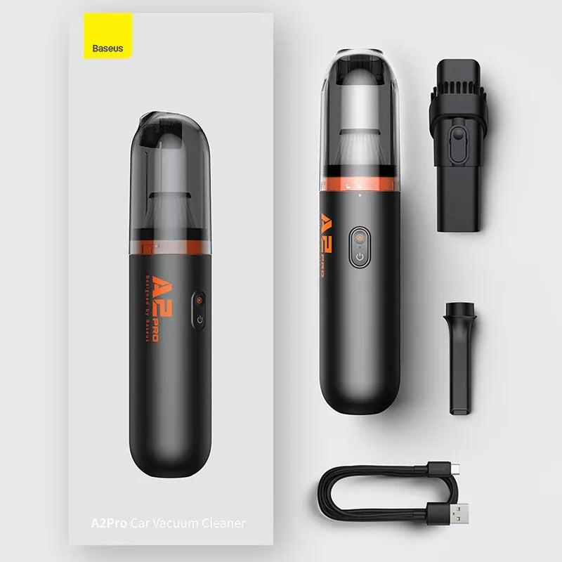 Baseus Mini Handheld Car Vacuum – 6000Pa Powerful Suction, Blow & Vacuum 2-in-1 for Car, Home & Office