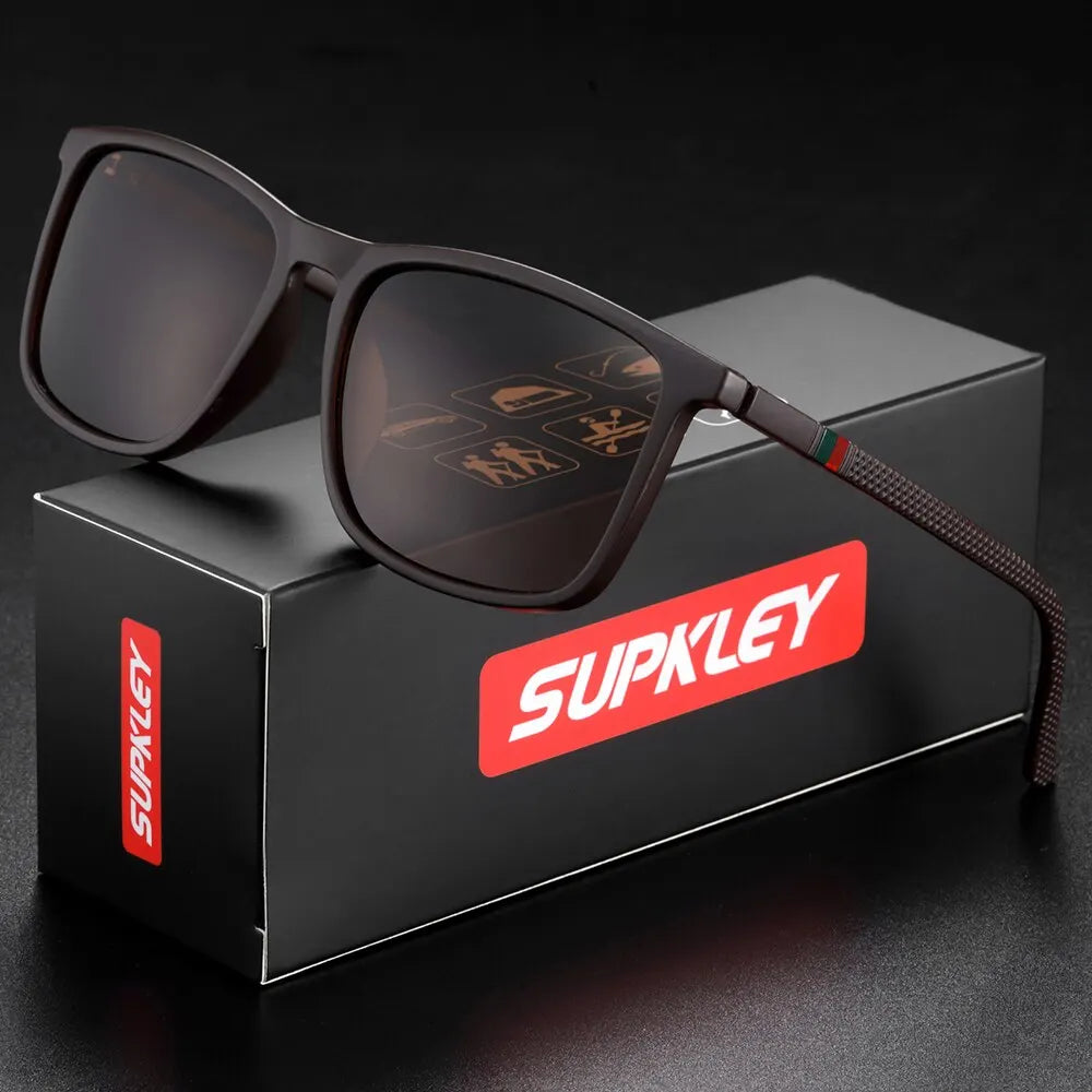 SUPKLEY Men's Polarized Square Sports Sunglasses