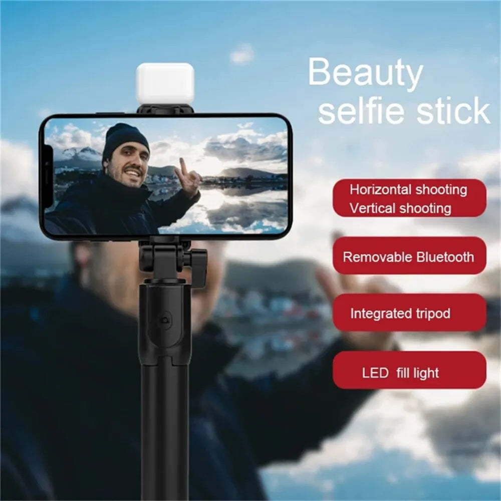 Portable Bluetooth Selfie Stick — Extendable Tripod with Wireless Remote