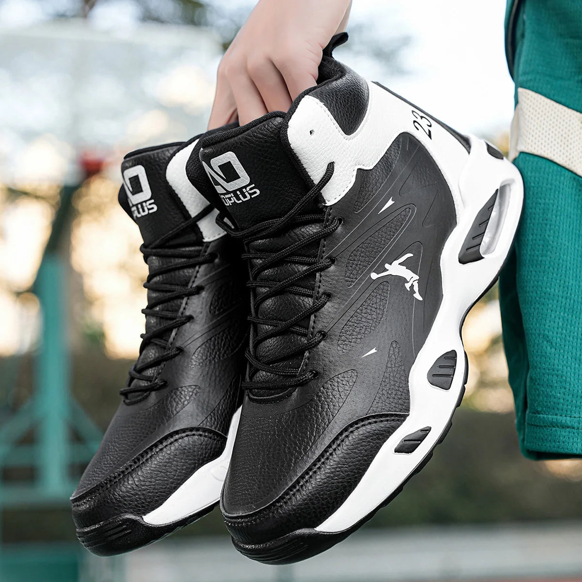 Men's High-Top Air Cushion Basketball Shoes – Non-Slip Breathable Sneakers