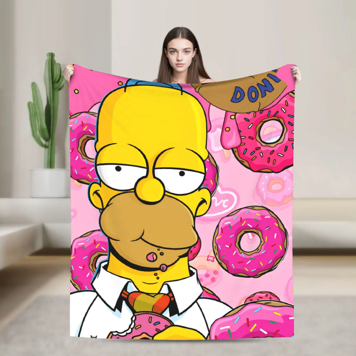 Simpsons Character Super Soft Plush Throw Blanket – Flannel Fleece Bedspread