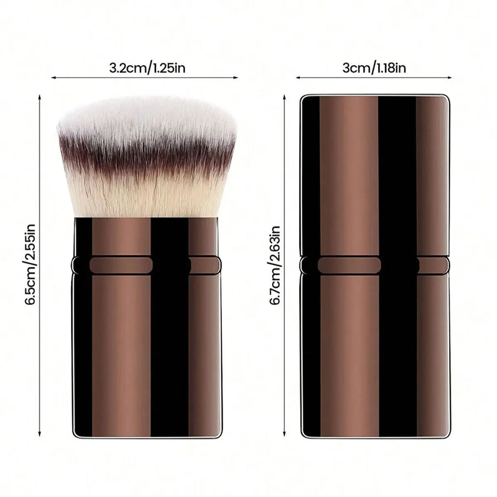 Retractable Professional Face Makeup Brush — Ultra-Soft Blush & Powder