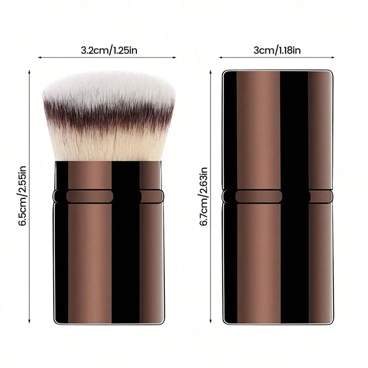 Retractable Professional Face Makeup Brush — Ultra-Soft Blush & Powder