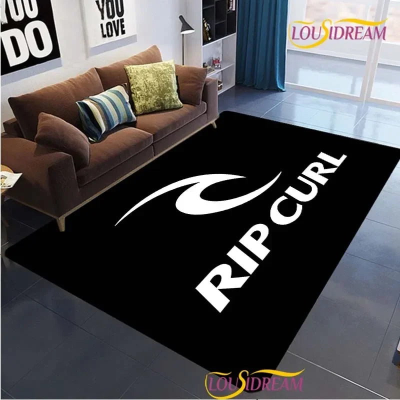Surf Print Area Rug – Non-Slip Living Room, Bedroom & Kitchen Carpet