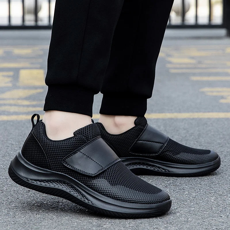 Men's Wide Orthopedic Diabetic Walking Shoes – Soft Adjustable for Swollen Feet, Bunions & Thumb Eversion