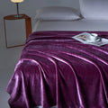 Shell Edge Milk Velvet Blanket – European Solid Color Silky Bedspread for All Seasons
