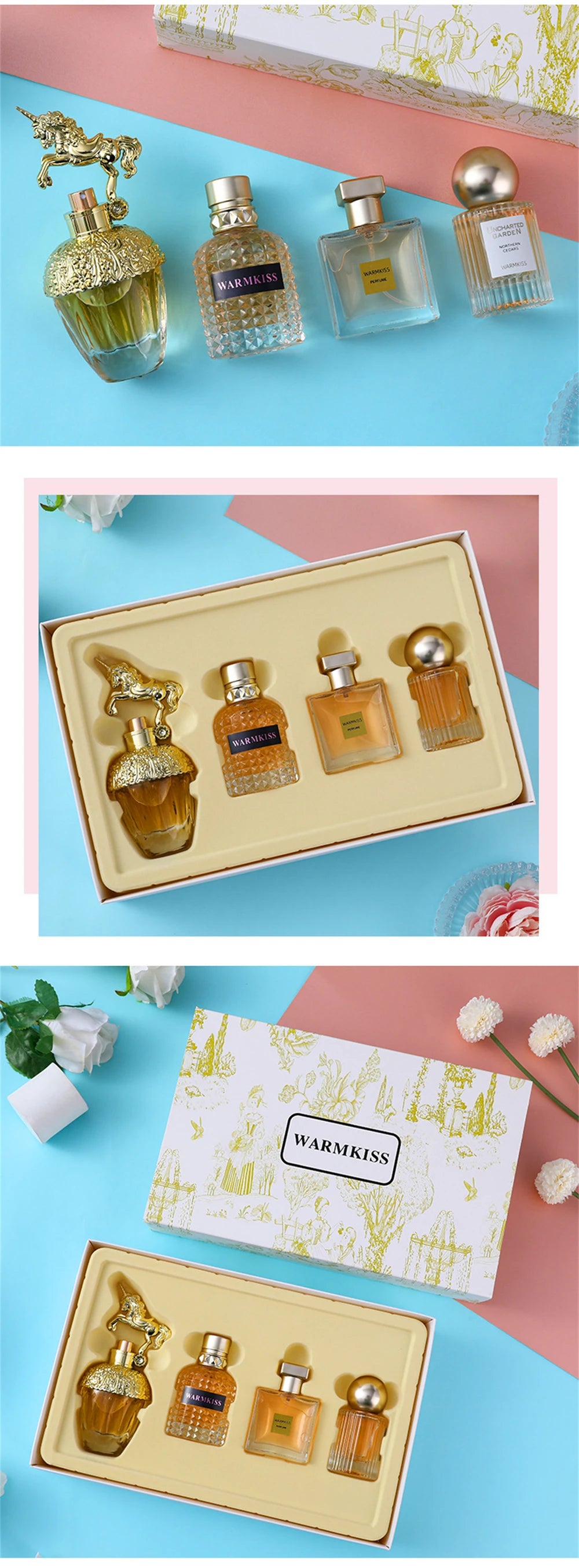 Women's 4-Piece Floral Fruity Perfume Gift Set 135ml