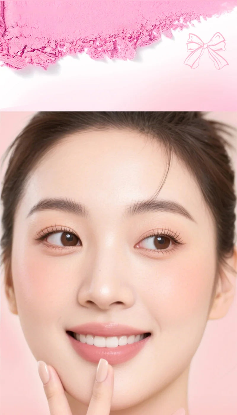 Korean Pink Two-Ball Blush Sponge Applicator — Instant Glow