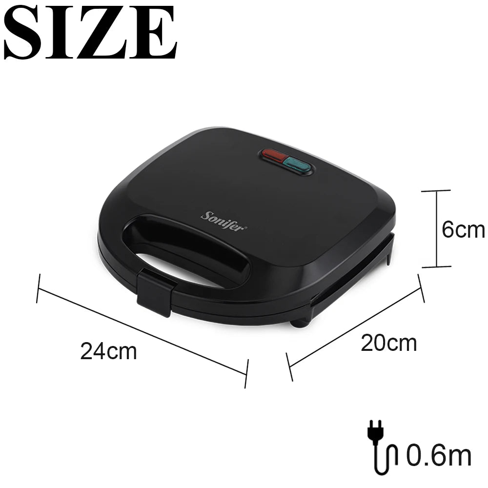 Sonifer 750W Electric Walnut Cake & Waffle Maker – Non-Stick Iron Pan, Breakfast Kitchen Appliance