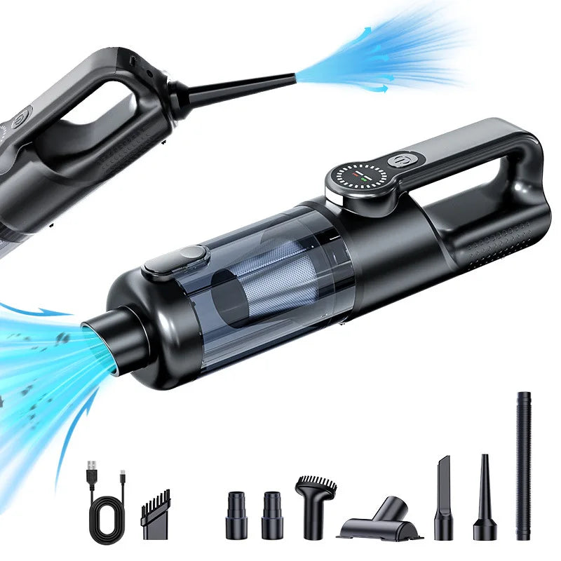 Wireless Car Vacuum Cleaner – One-Button Dust Dump, High Power Large Suction Mini Handheld
