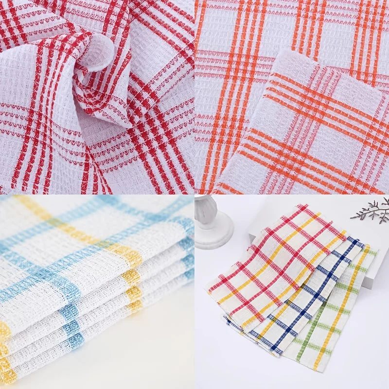 Soft Absorbent Kitchen Cleaning Cloths 10-Pack – Reusable Polyester Dish Cloths for Home & Kitchen