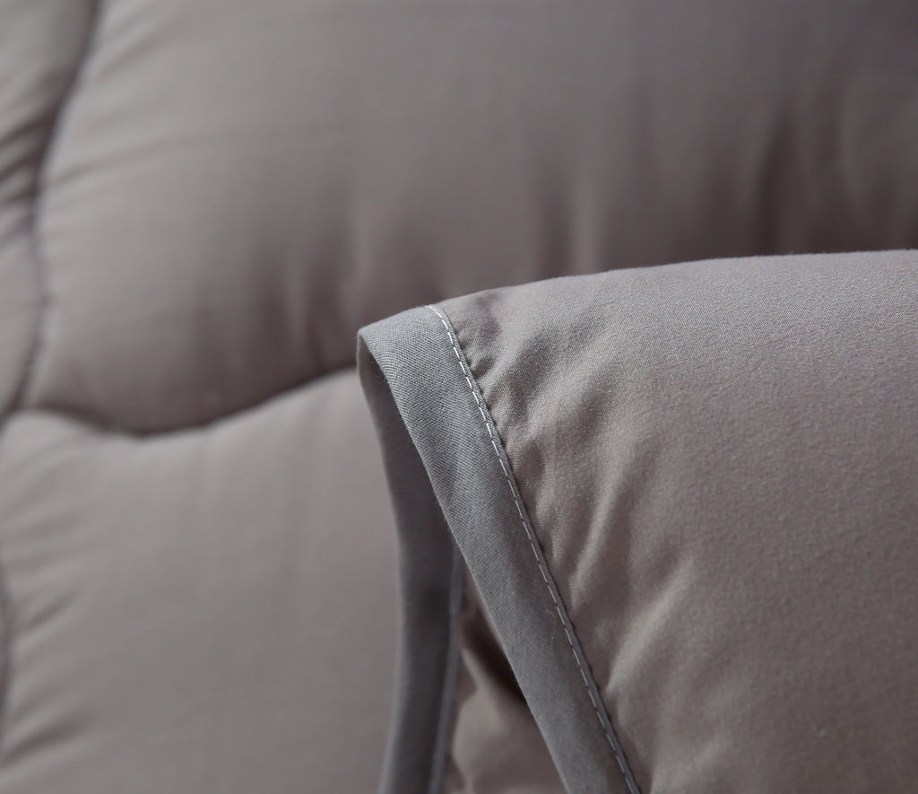 Thick Winter Hotel Quilt Comforter – Grey Quilted Blanket, Queen & King, 220x240cm