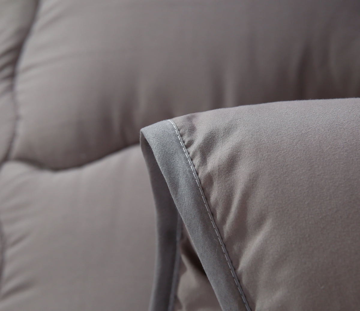Thick Winter Hotel Quilt Comforter – Grey Quilted Blanket, Queen & King, 220x240cm