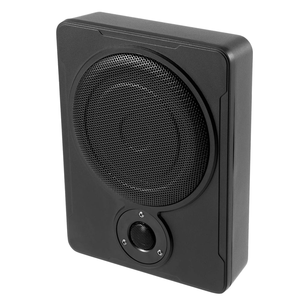 Black speaker on a white background