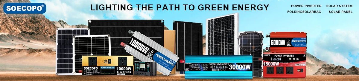 SOECOPO 6000W Solar Power System Kit – 200W x2 Panels, DC to AC Inverter, 100A Controller for Home & Camping