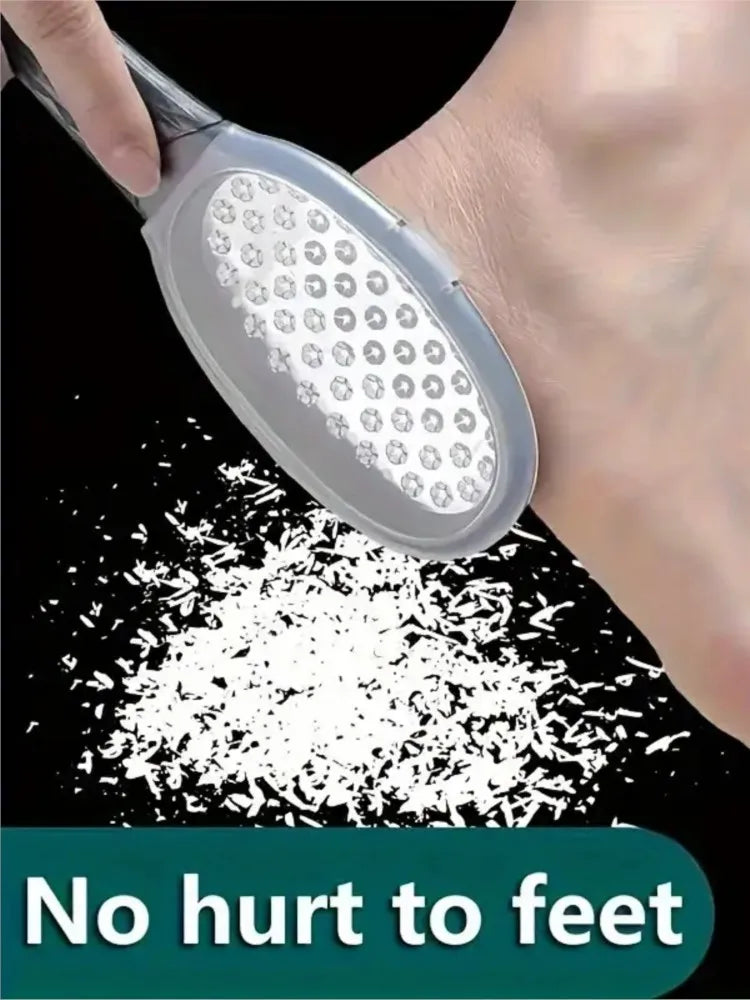 Salon-Smooth Feet at Home — Stainless Steel Foot File | Coarse & Fine Grit, Anti-Splash Ergonomic Design, Durable Home Pedicure Tool