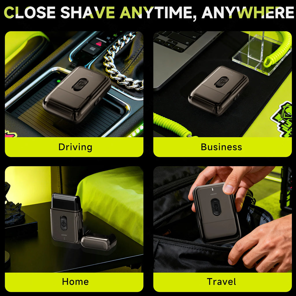 Compact Foil Electric Shaver — Pop-Up Precision Trimmer, Type-C Charging, 7000RPM