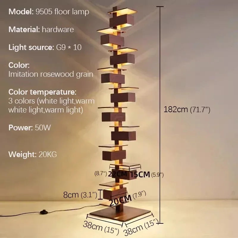 Taliesin Designer Floor Lamps Nordic Wood Living Rooms Bedrooms Hotels Villas Decor Artistic Standard Indoor Lighting Fixtures
