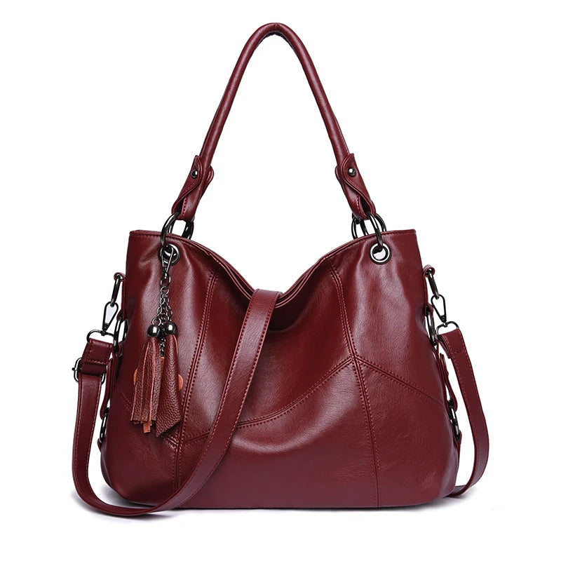 Large Capacity PU Leather Crossbody Tote Bag – Luxury Shoulder Bag for Women
