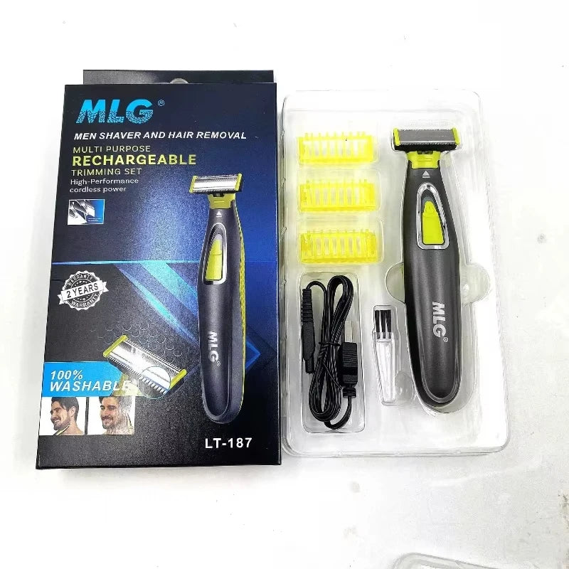 MLG Portable Full Body Electric Shaver – T-Blade, Wet & Dry, USB Rechargeable, Washable