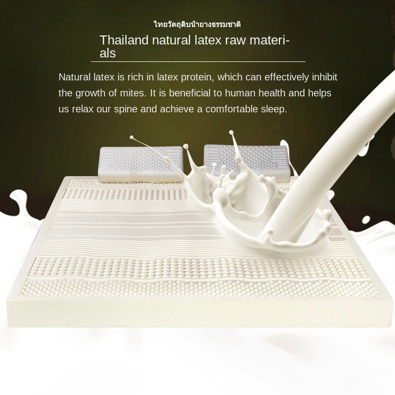 Authentic Natural Latex Mattress – Slow Rebound, Foldable, Cotton Cover, Customizable Sizes