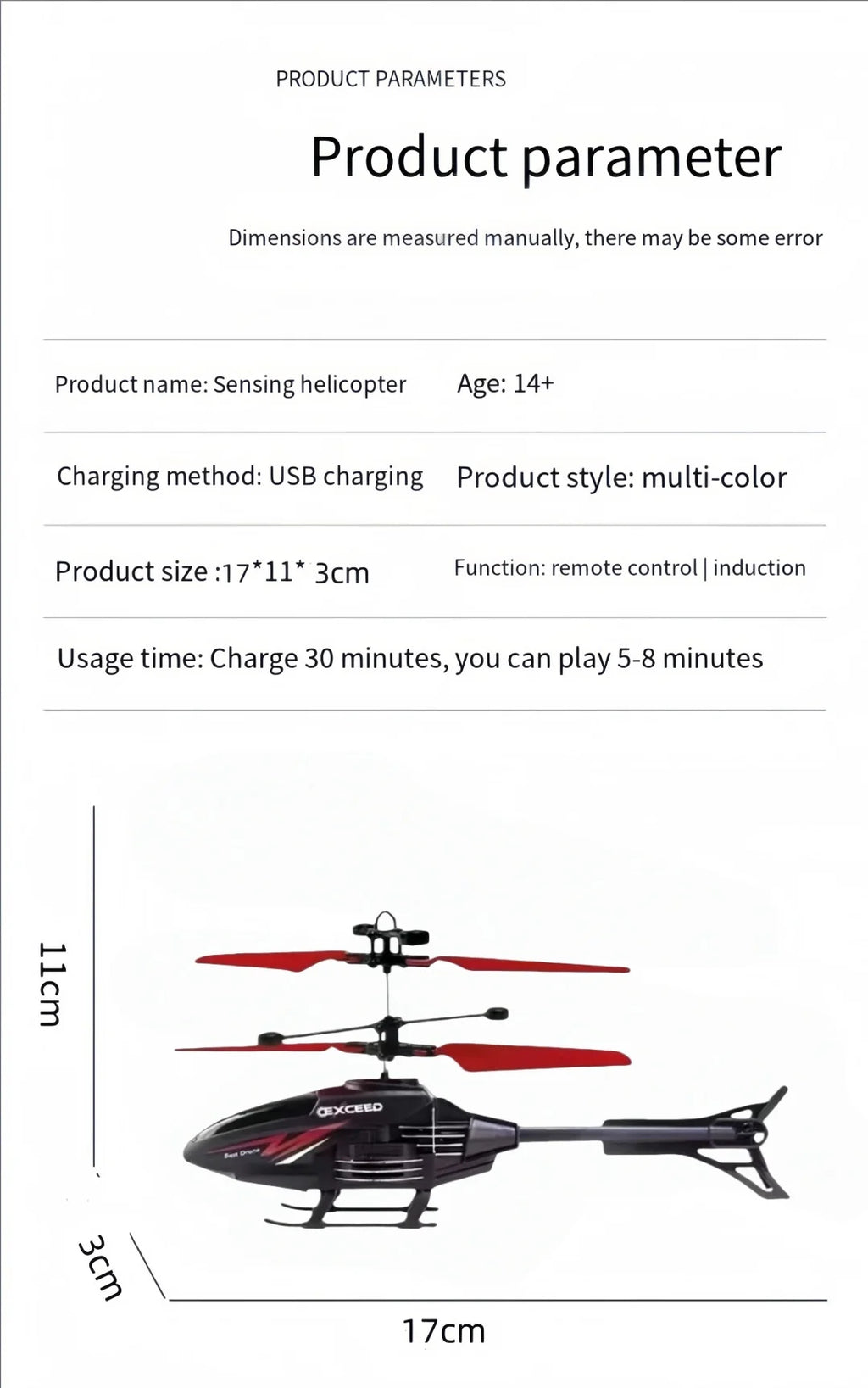 Induction RC Helicopter Toy – Indoor Remote Control Aircraft for Boys & Girls