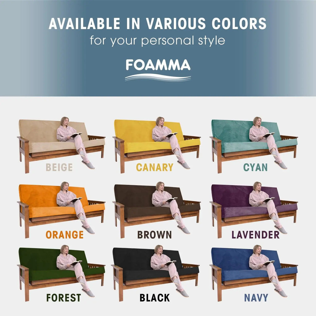 Firm or Soft — Your Choice — Double-Sided Memory Foam Futon Mattress | Foldout Couch Bed, Washable Cover, Twin to Queen