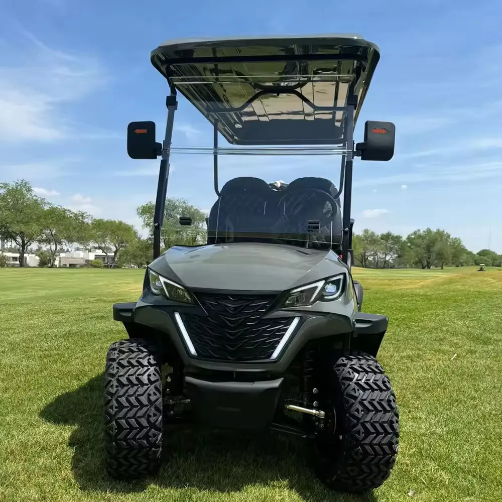 Grey Electric Golf Cart — 4 Seater 48V/60V/72V 5KW Street Legal Hunting Cart