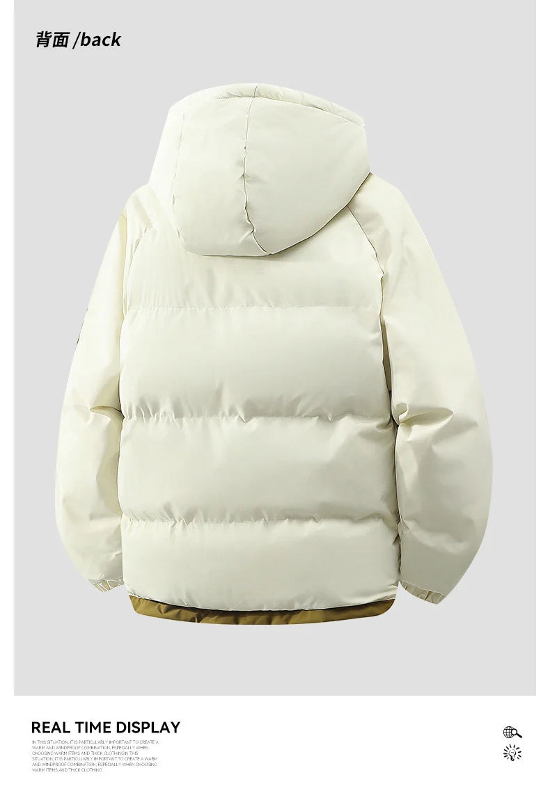 Men's Cotton-Padded Hooded Winter Jacket