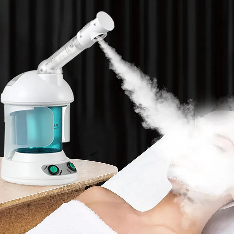 Ozone Facial Steamer & Cold Mist Sprayer – 3-in-1 Hot Steam, Cold Mist & Hair Baking Oil Spa Beauty Device