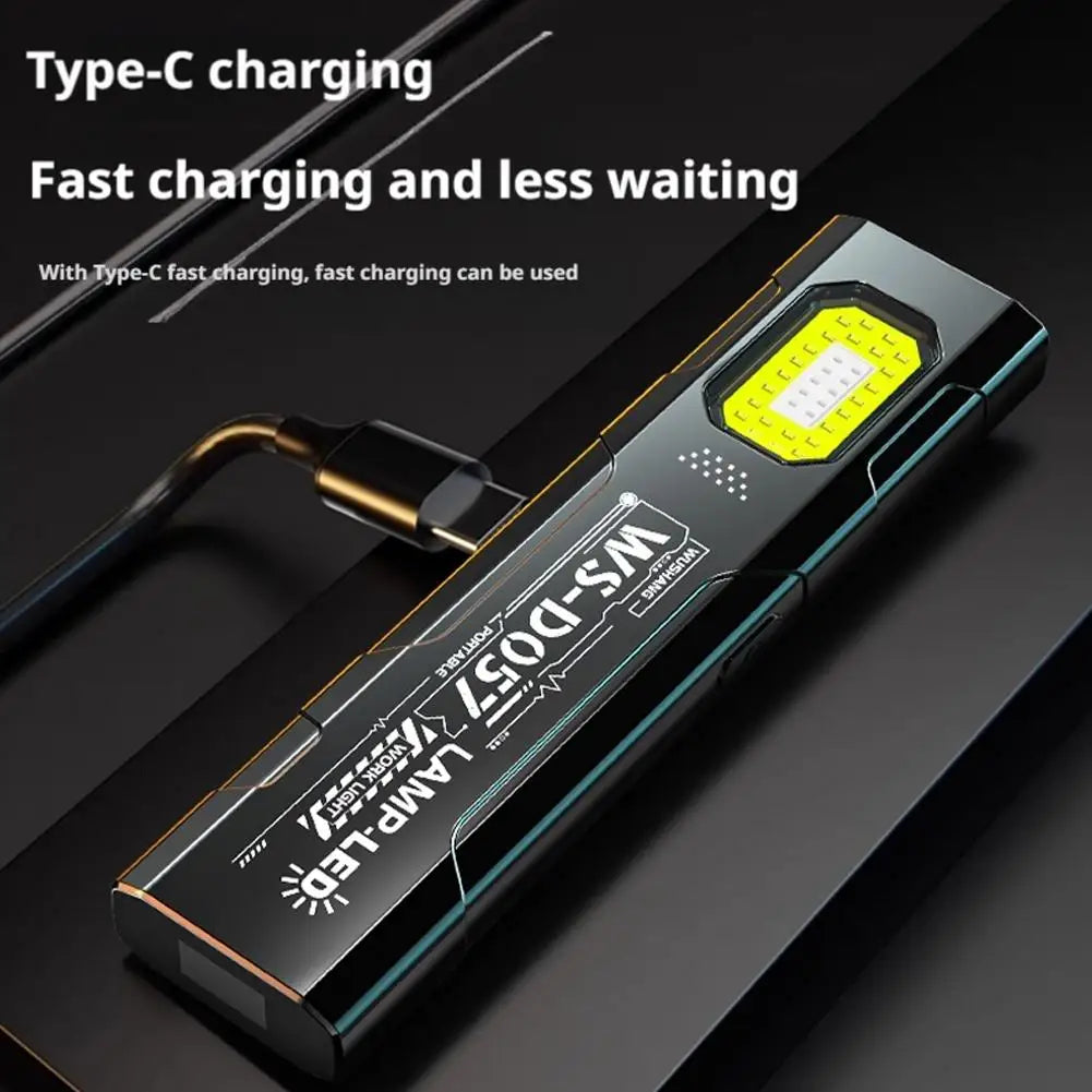 Mini COB LED Keychain Flashlight – USB-C Rechargeable, 5-Mode, IPX6 Waterproof EDC Pocket Light
