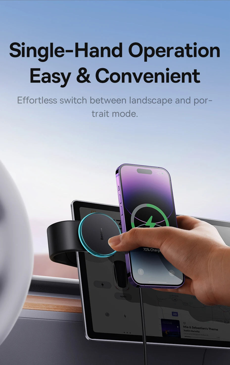 Baseus 15W Magnetic Wireless Car Charger Phone Holder – MagSafe Mount for iPhone 13–17