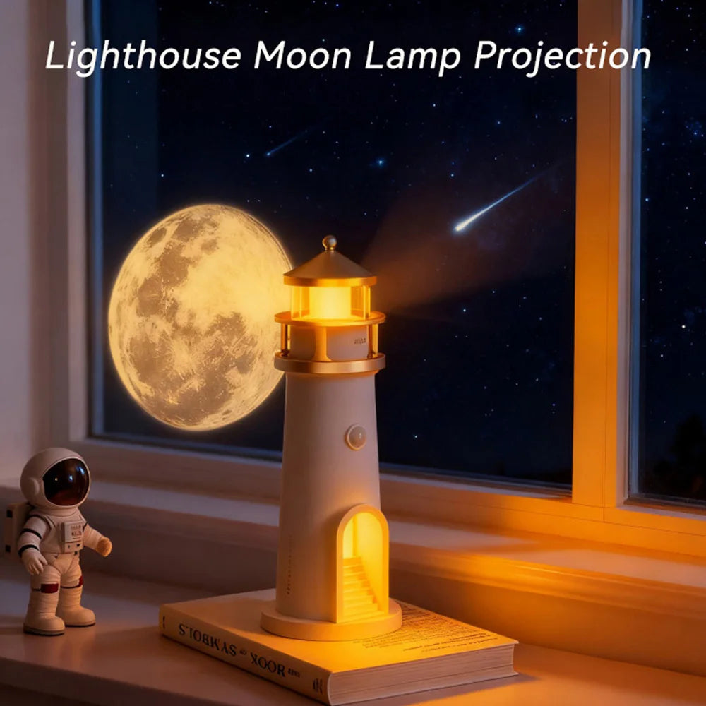 Moon Projection Lamp – Sensor, Remote & Speaker Options
