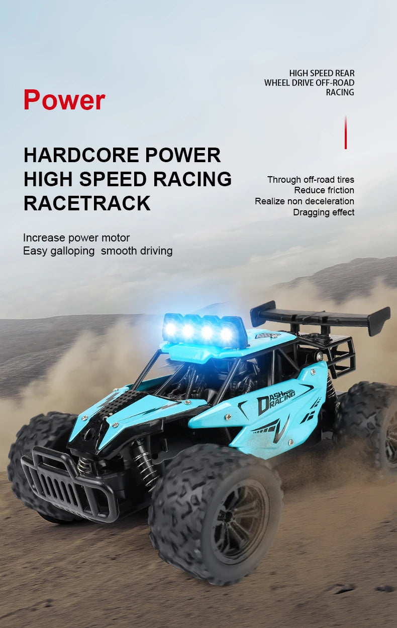 ZWN DK087 1:16 Scale 2WD RC Off-Road Climbing Car with LED Lights – Boys & Girls Gift