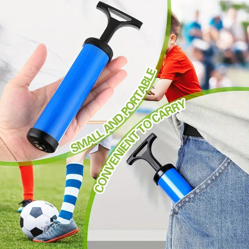Portable Ball Pump with Needle & Nozzle – Multi-Sport Inflator for Football, Basketball, Volleyball & Swimming