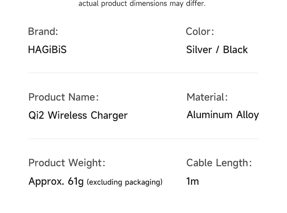 Hagibis Qi2.2 25W Dual-Sided Magnetic Wireless Charger – MagSafe Pad for iPhone 14–17 & AirPods