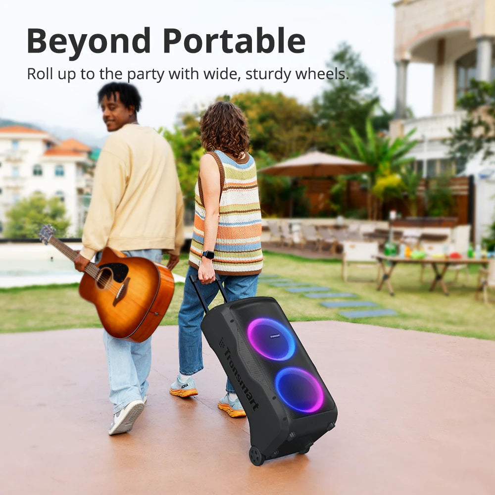 Tronsmart Halo 300 Party Speaker 240W — Bluetooth 5.3, 20H Battery, Mic/Guitar/XLR Input, Light Show
