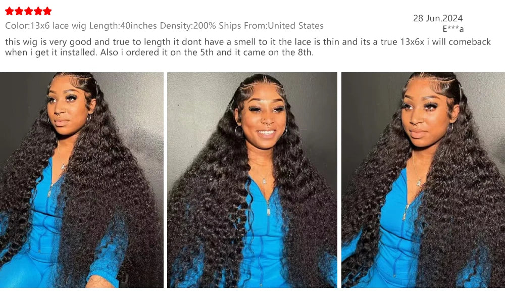 40–46 Inch Deep Wave 360 Full Lace Wig | 200% Remy 13x4 13x6 HD Lace Human Hair for Black Women
