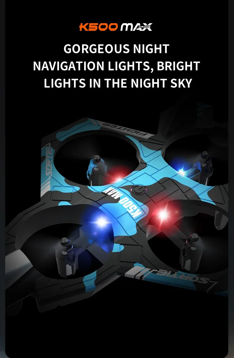 K500 MAX RC Fighter Plane Stunt Glider – 2.4G 360° Roll EPP Foam Airplane with LED for Kids & Beginners
