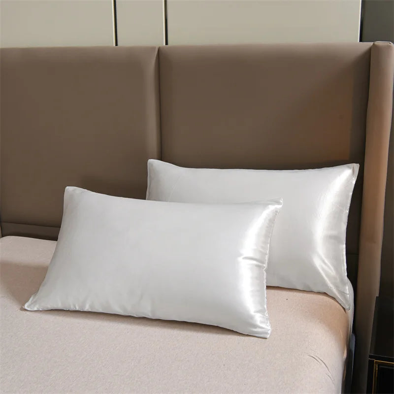 Satin Solid Color Duvet Cover Set – Silky Soft 3-Piece Bedding, 8 Colors & 11 Sizes