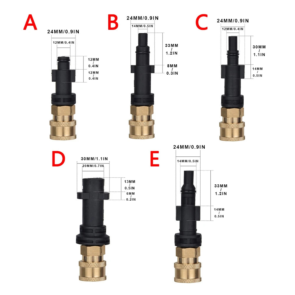 Pressure Washer Adapter – 1/4" Quick Release Connector for Karcher, Bosch, Nilfisk, LAVOR & More