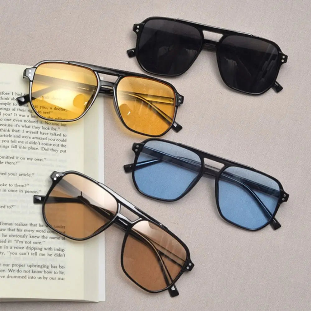 Punk Square Frame Retro Sunglasses | Anti-UV Beach Eye Protection Shades for Men & Women