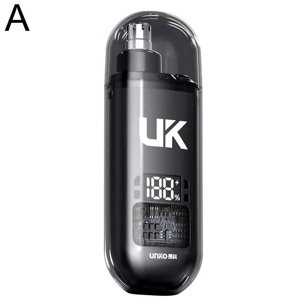 Mini Electric Nose & Ear Hair Trimmer – USB Rechargeable, One-Button Start, Low Noise, Washable
