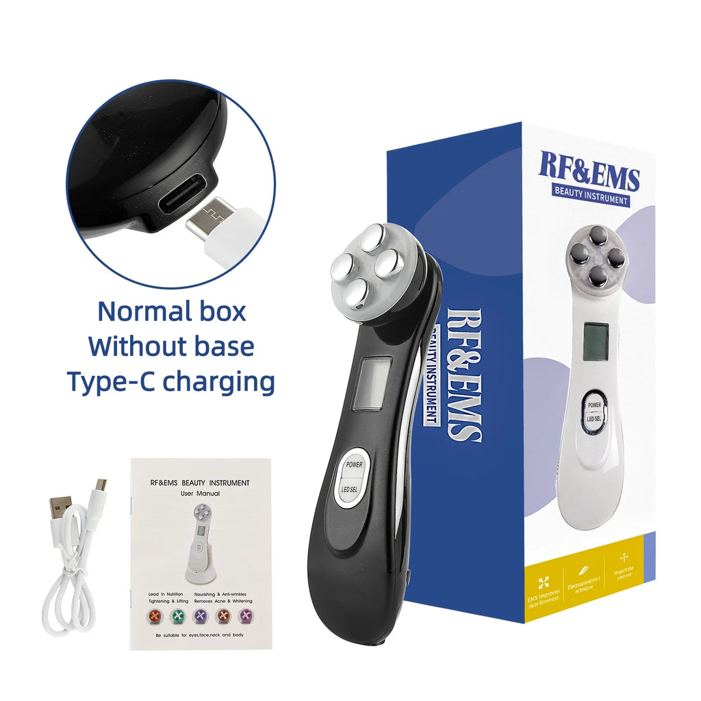 EMS Microcurrent Face Lifting Massager – LED Photon Rejuvenation Beauty Device