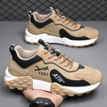 Men's Breathable Faux Leather Lace-Up Sneakers